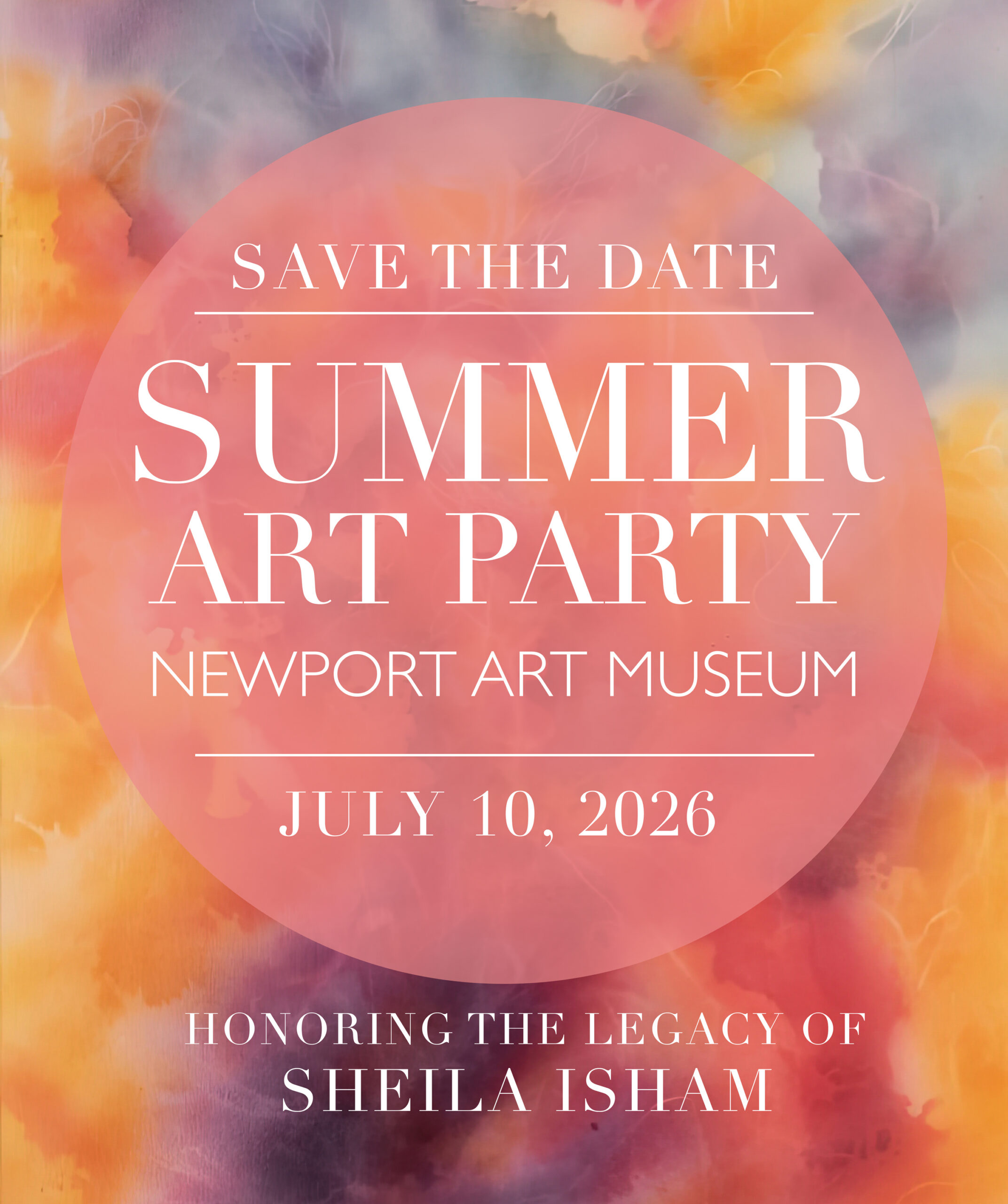 Summer Art Party - Honoring Sheila Isham